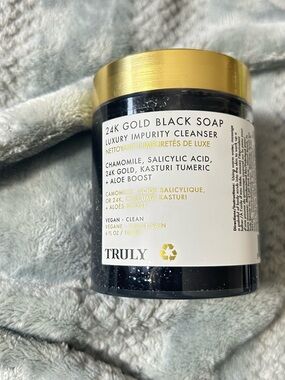 TRULY 24K Gold Black Soap Jar - luxury impurity Cleanser